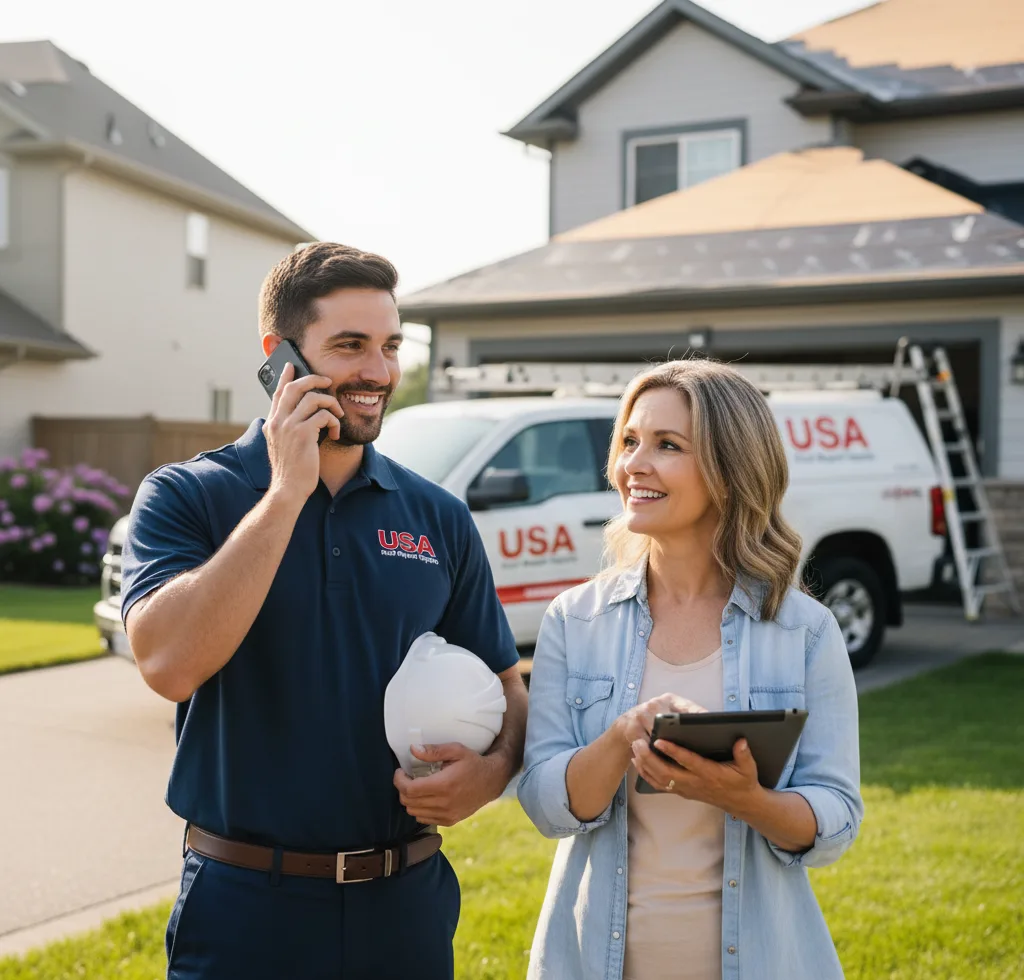 USA Roof Repair Experts customer support in Delevan